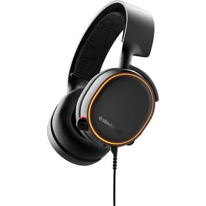 SteelSeries Arctis 5 (2019 Edition) RGB Illuminated Gaming Headset with DTS Headphone:X 7.1 Surround for PC, PlayStation 4, VR, Android and iOS, USB or 4-Pole 3.5mm - Black