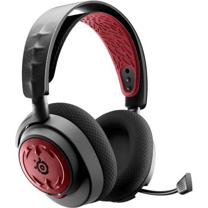 SteelSeries Arctis Nova 7 Diablo IV Edition Wireless Multi-Platform Gaming Headset, Dual Wireless 2.4 GHz & Bluetooth, 38 HR Fast Charge, Free In-Game Item, PC, PS, Mac, Mobile, Red-Black