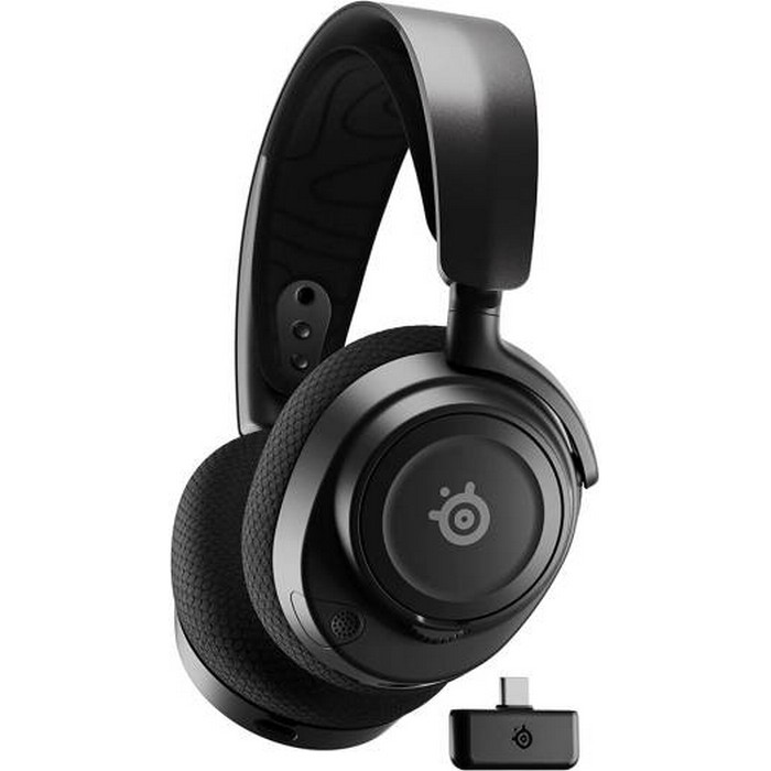 SteelSeries Arctis Nova 7 Wireless Multi-System Gaming & Mobile Headset, Nova Acoustic System, 2.4GHz & Simultaneous Bluetooth, 38Hr Battery, USB-C, ClearCast Gen2 Mic, PC, PlayStation, Black