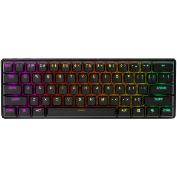 Steelseries Apex Pro Mini Wireless Gaming Keyboard, Fastest Omnipoint 2.0 Adjustable Switches, 100M Presses, 5 Custom Profiles, Bluetooth 5.0, USB Type-C, 40h Battery Life, US Layout, Black