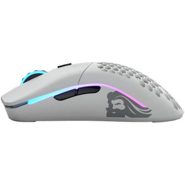 Glorious Model O Wireless Gaming Mouse, 19,000 Programmable DPI and Up to 1000 Hz Polling Rate, Up to 71 Hours of Playtime, 400 IPS, 6 Buttons, 8 Effects RGB Light, Matte White