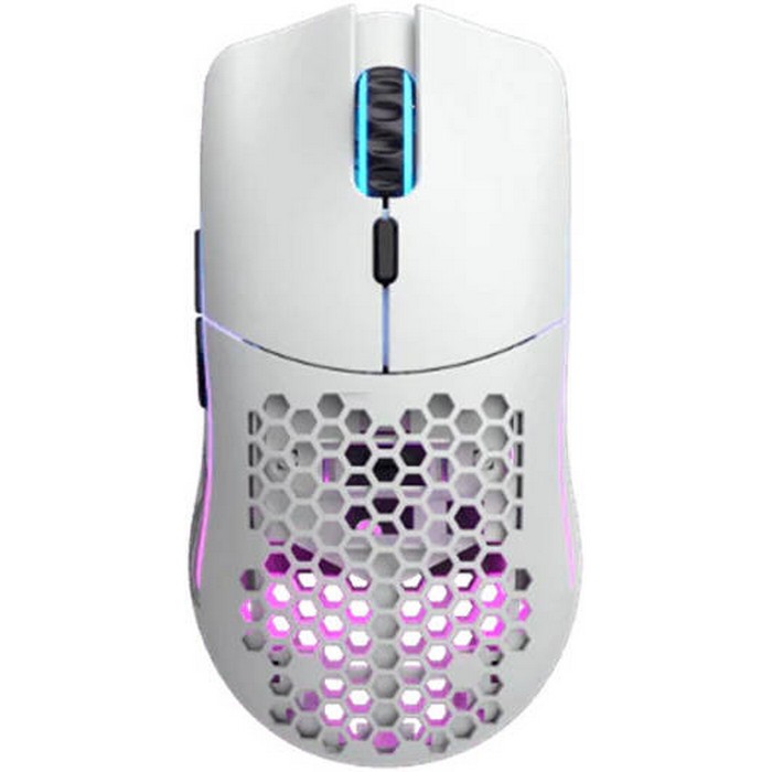 Glorious Model O Wireless Gaming Mouse, 19,000 Programmable DPI and Up to 1000 Hz Polling Rate, Up to 71 Hours of Playtime, 400 IPS, 6 Buttons, 8 Effects RGB Light, Matte White