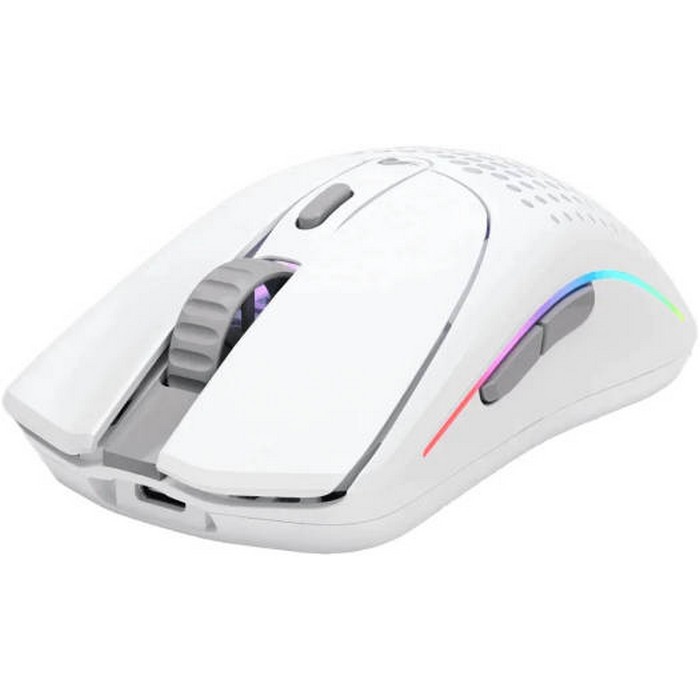 Glorious Model O 2 Wireless RGB Gaming Mouse, Ultralight 68-gram Weight, 26,000 DPI BAMF 2.0 Sensor, Hybrid 2.4 Ghz / BT, 210-hour Max Battery Life, Vibrant RGB Lighting, White
