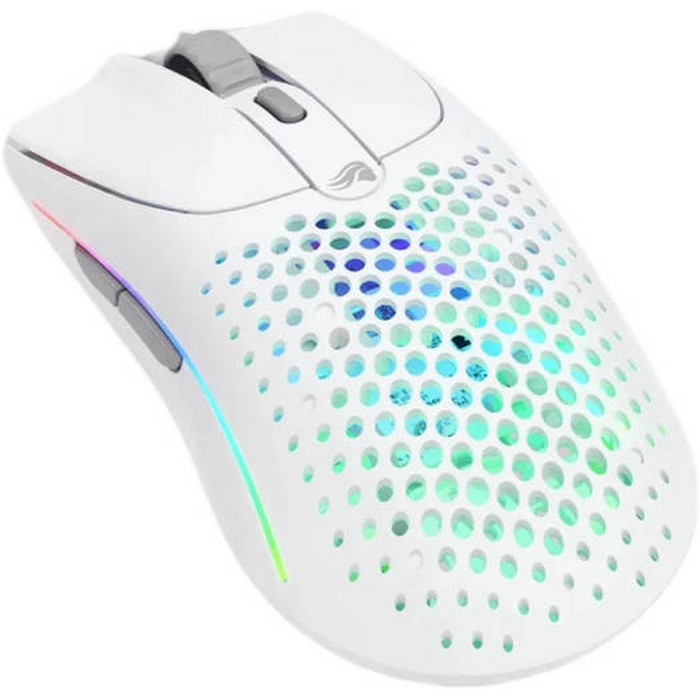 Glorious Model O 2 Wireless RGB Gaming Mouse, Ultralight 68-gram Weight, 26,000 DPI BAMF 2.0 Sensor, Hybrid 2.4 Ghz / BT, 210-hour Max Battery Life, Vibrant RGB Lighting, White