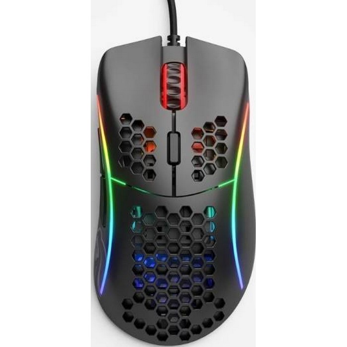 Glorious Model D Minus, Adjustable 3200 DPI Pixart 3360 Sensor, 8 Effect RGB Illumination, 250+ IPS Max Tracking Speed, 20 Million Clicks, 2m Ascended Cord Cable, Matte Black