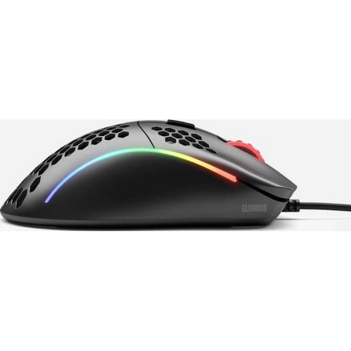 Glorious Model D Minus, Adjustable 3200 DPI Pixart 3360 Sensor, 8 Effect RGB Illumination, 250+ IPS Max Tracking Speed, 20 Million Clicks, 2m Ascended Cord Cable, Matte Black