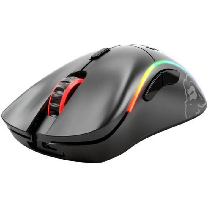 Glorious Model D Wireless RGB Optical Gaming Mouse, 2.4GHz, Ergonomic, 19k DPI Optical Sensor, 6 Programmable Buttons, BAMF, Matte Black