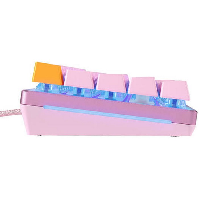 Glorious GMMK 2 Barebone Mechanical Gaming Keyboard, Compact 65%, 5 Pin Hot-Swapping, Aluminum Top Frame, Per-key & Side Diffused RGB Lighting, ANSI Layout, USB-C 2.0, Pink