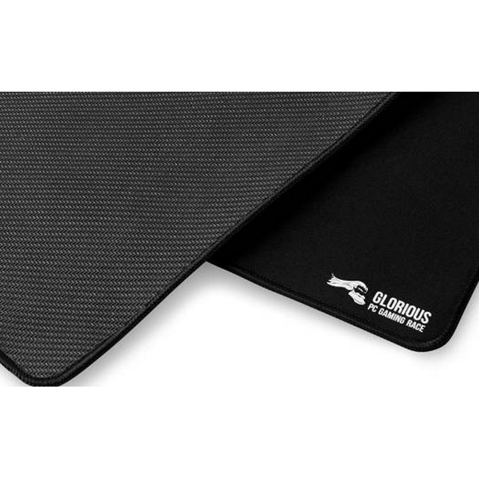 Glorious G-E Extended Gaming Mouse Pad/Mat, Long Black Cloth, Mousepad, Stitched Edges, 36x11