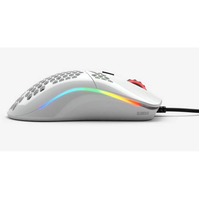 Glorious Gaming Mouse Model O, DPI Indicator, HoneyComb Shell, Ascended Cord, 1000Hz Polling Rate, PixArt 3360 Sensor, Glossy White