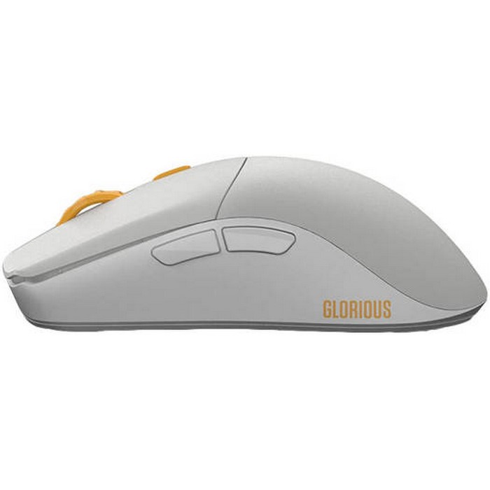 Glorious Series One PRO Wireless Lightweight USB Optical Gaming Mouse, 100-19000 DPI Range, 6 Total Butons, Up to 84H of Battery Life, 80 Milion Clicks, Centauri, Gray/Gold-Forge