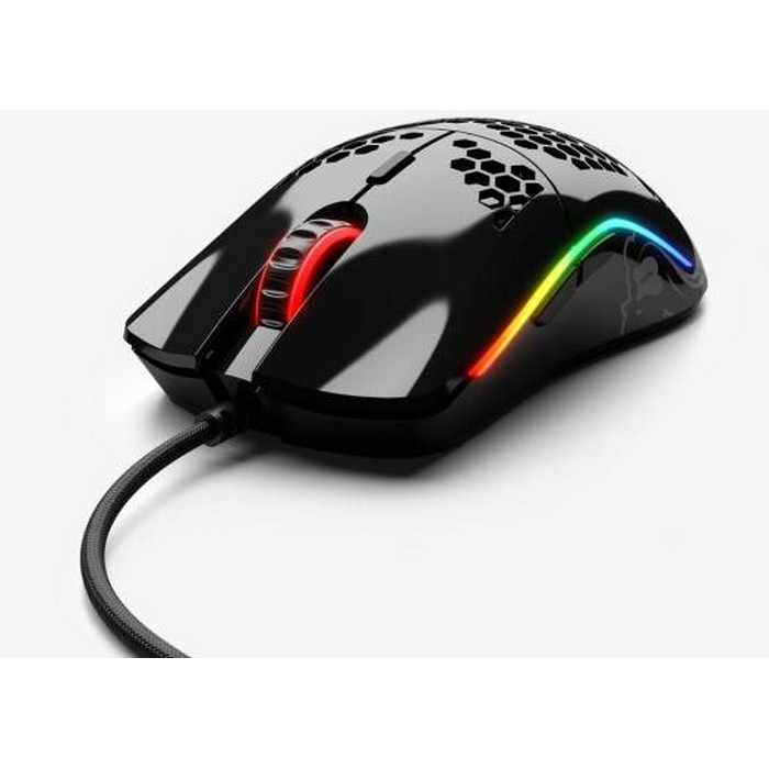 Glorious Gaming Mouse Model O, DPI Indicator, Pixart 3360 Sensor, HoneyComb Shell, Ascended Cord, 1000Hz Polling Rate, Glossy Black