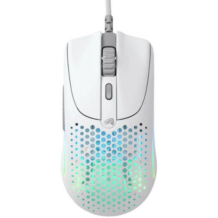 Glorious Model O2 Wired RGB Gaming Mouse, Ultralight 59-gram Weight,  26,000 DPI BAMF 2.0 Sensor, Crisp Switches Rated for 80M Clicks, RGB Lighting, G-Skates Mouse Feet, White
