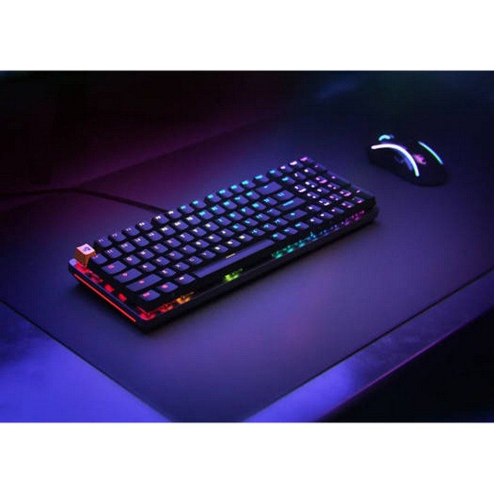 Glorious GMMK 2 TKL Wired Mechanical Keyboard,96% Layout, Fox Linear Switches, Hot Swappable, CNC Aluminum Top Frame, RGB LED Backlighting, ARB Layout, USB-C, Black