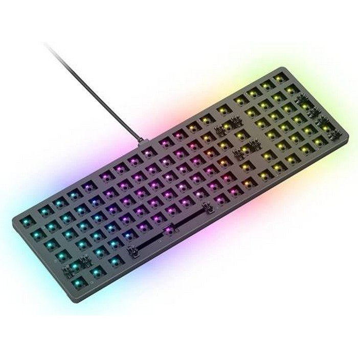 Glorious GMMK 2 TKL Wired Mechanical Keyboard,96% Layout, Fox Linear Switches, Hot Swappable, CNC Aluminum Top Frame, RGB LED Backlighting, ARB Layout, USB-C, Black