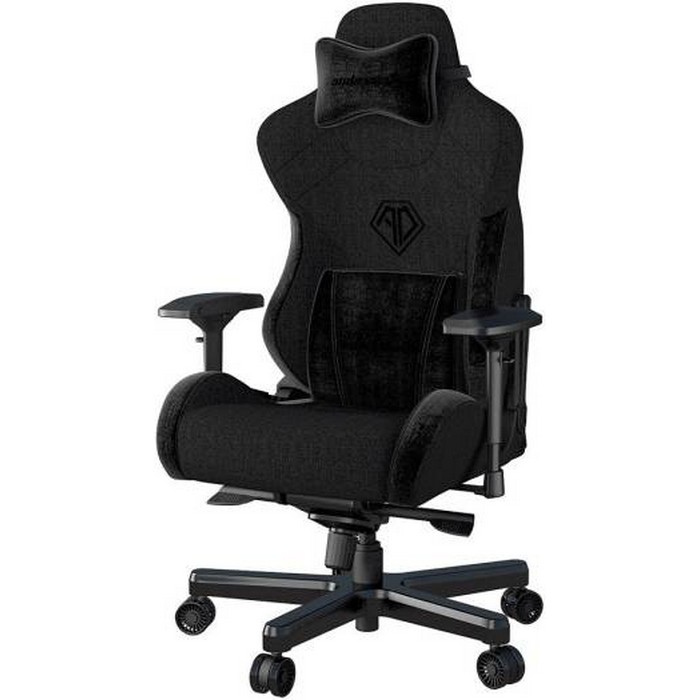 Anda Seat T-Pro II Premium Gaming Chair, 4D Armrests, Memory Foam Neck Pillow & Lumbar Support, Black | AD12XLLA-01-B-F